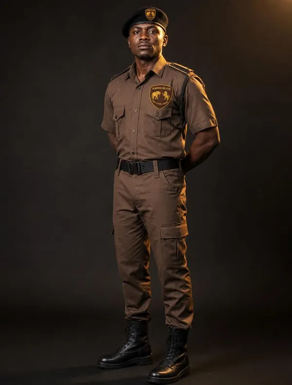 Frontline Security Officer uniform for Kairo Elite Protection